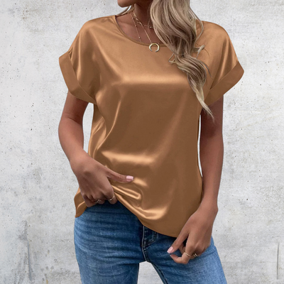 Mabel – Roll-Sleeve Blouse