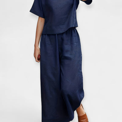 Alexandra Windsor | Airy Comfortable Linen Trousers Top