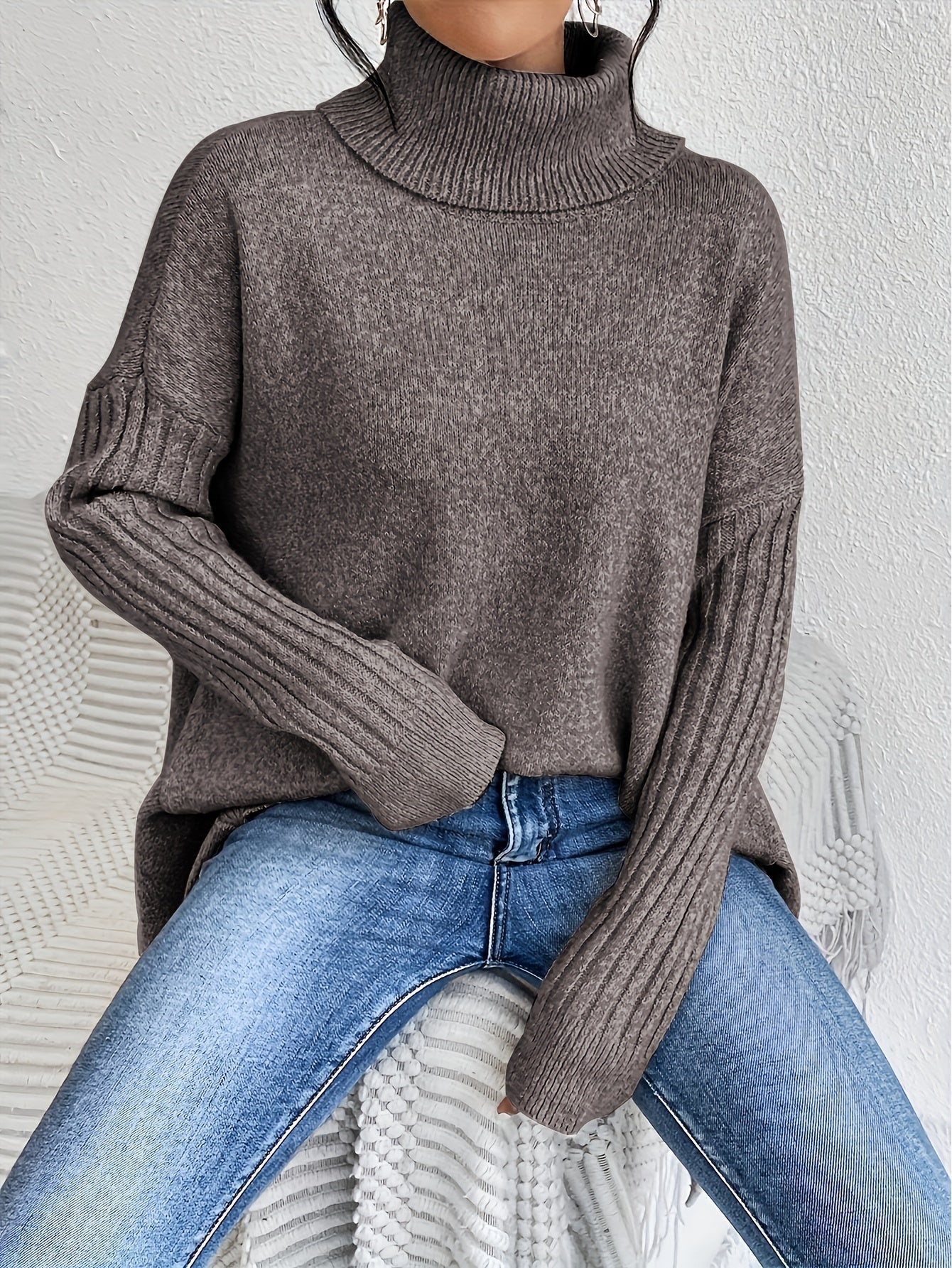 Sylvana™ | Oversized Turtleneck Sweater