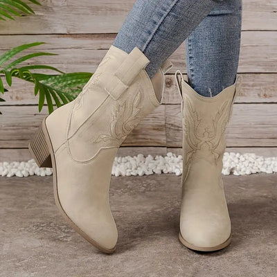 Sophie | Western Cowboy Boots - Premium Vegan Leather