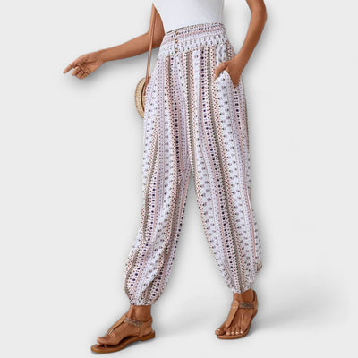 Amelia | Trousers With Ethnographic Folklore Pattern