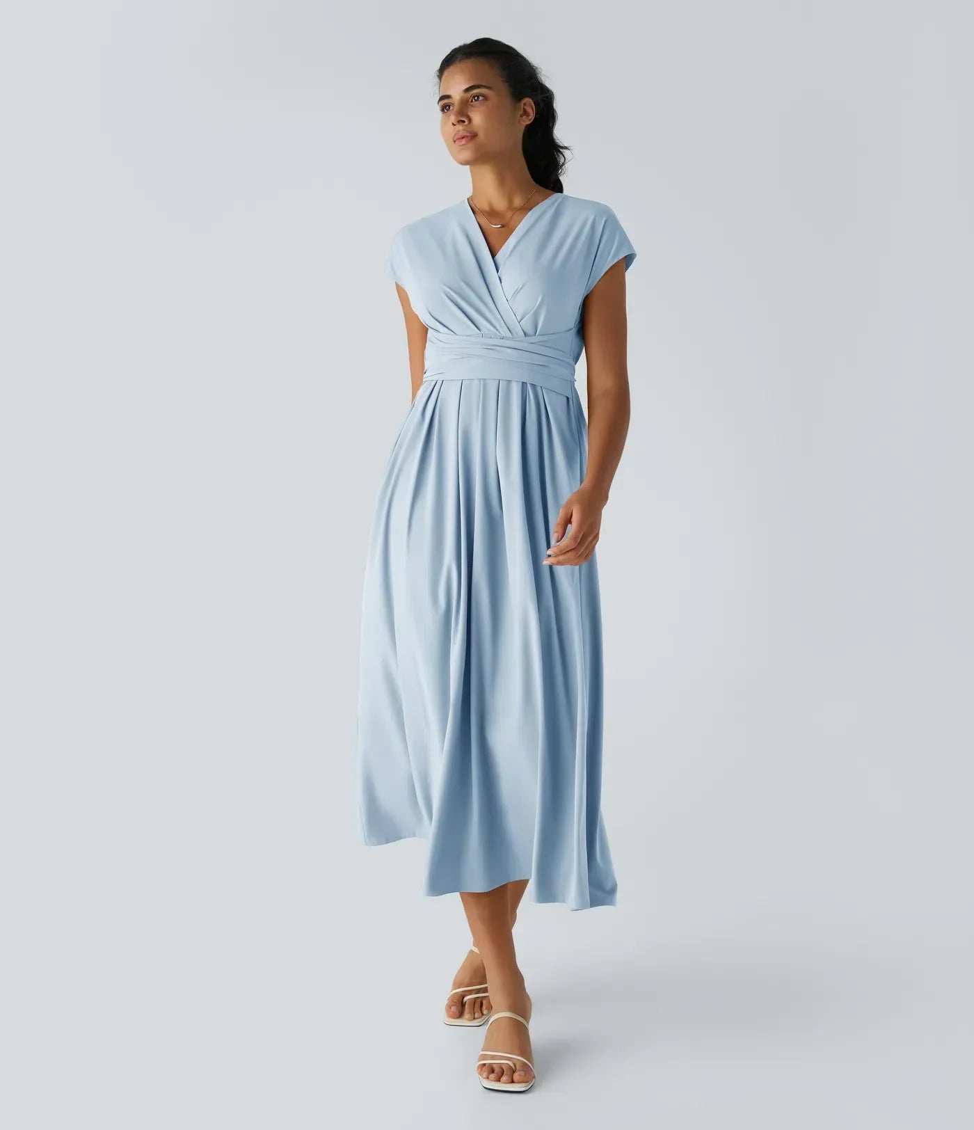 Olivia – Elegant Wrap Dress with High Waist