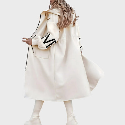 Marjorie | Knit-Sleeve Hooded Jacket