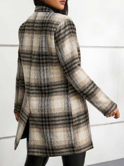 Ivy™ | Stylish Women's Checked Trench Coat