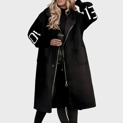 Marjorie | Knit-Sleeve Hooded Jacket