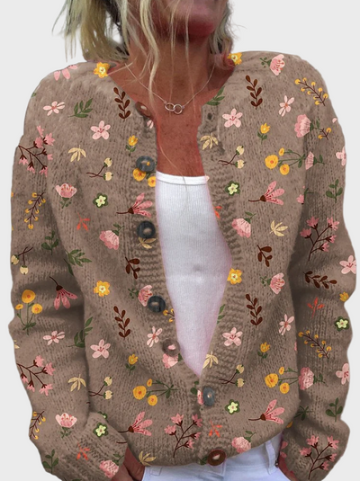 Rowan | Knitted Vest With Floral Pattern