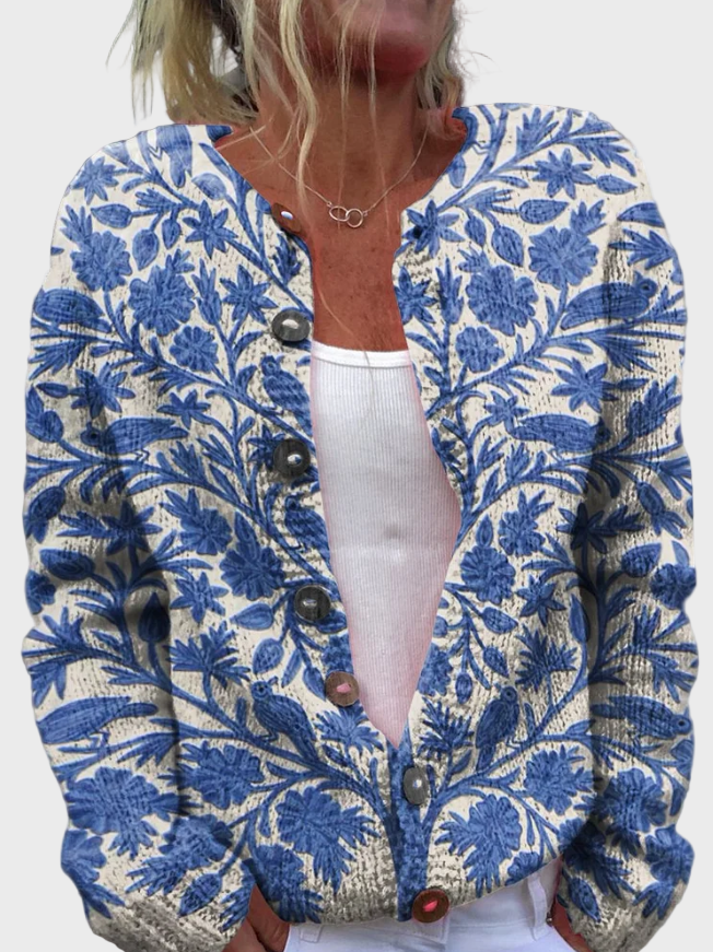 Rowan | Knitted Vest With Floral Pattern