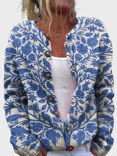 Rowan | Knitted Vest With Floral Pattern