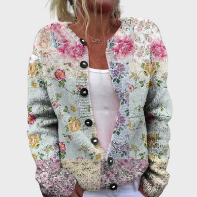 Rowan | Knitted Vest With Floral Pattern