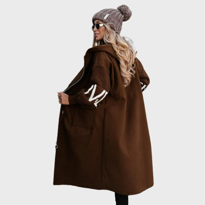 Marjorie | Knit-Sleeve Hooded Jacket