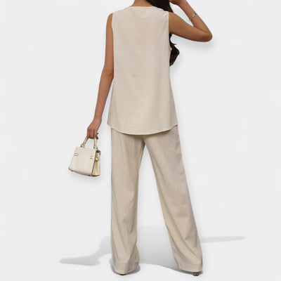 Elizabethanne | Sleeveless Top and Wide-Leg Trousers