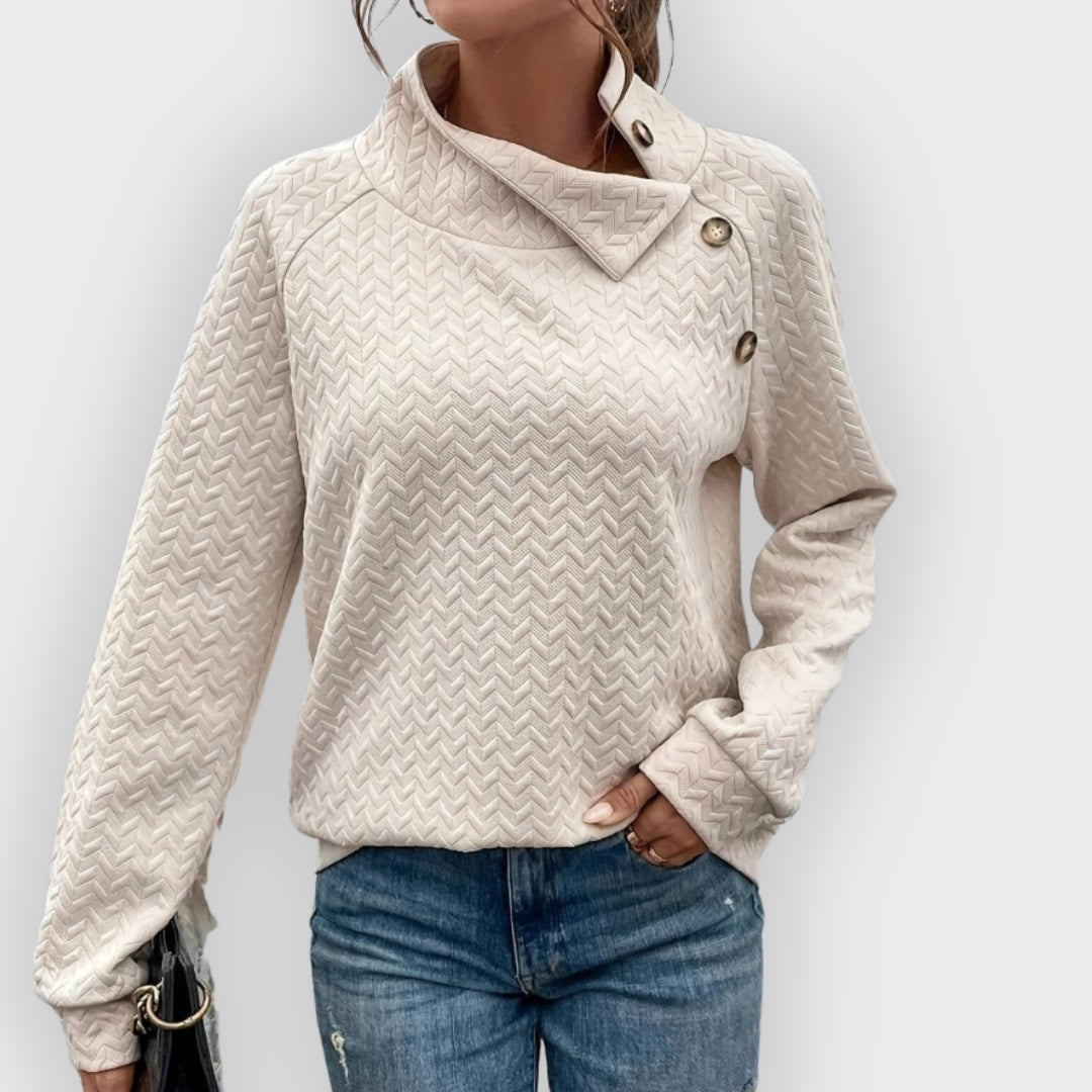 Nevaeh | Sweatshirt – Button Detail