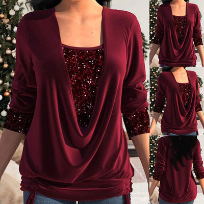 Elegant Women's Long-Sleeve Blouse | Comfortable Fit