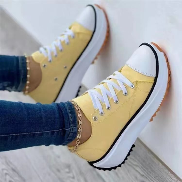 Betsy | Platform Sneakers - Canvas Upper