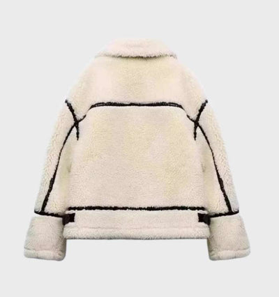 Women’s oversized fleece zip jacket