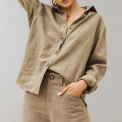 Celine - Black Casual Blouse with Lightweight Breathable Fabric