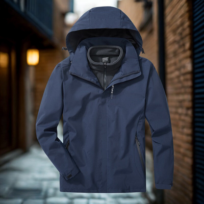 Women’s Outdoor Jacket – 3-in-1 Weather Resistant – Removable Fleece Liner – Adjustable Hood