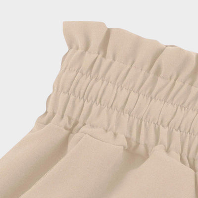 Women's Maxi Skirt - High Waist - Elastic Drawstring - Lightweight Flowing Design with Pockets