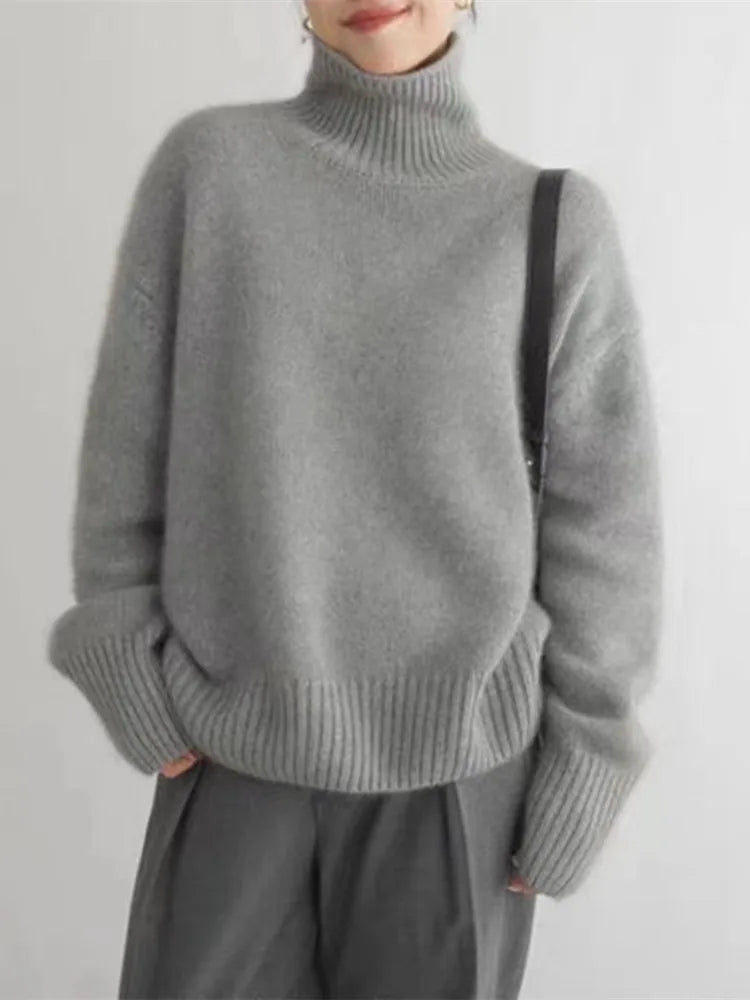 Margot | Elegant High Neck Sweater