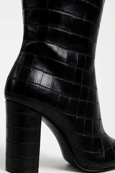 Constance | Croc-Embossed Knee-High Boots