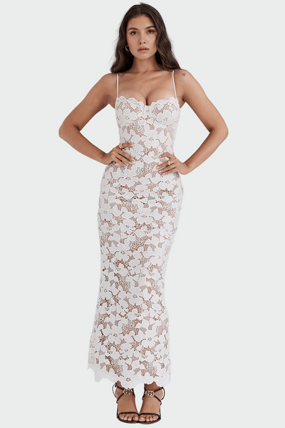 Alexandra Rose May Catherine | White Lace Maxi Dress