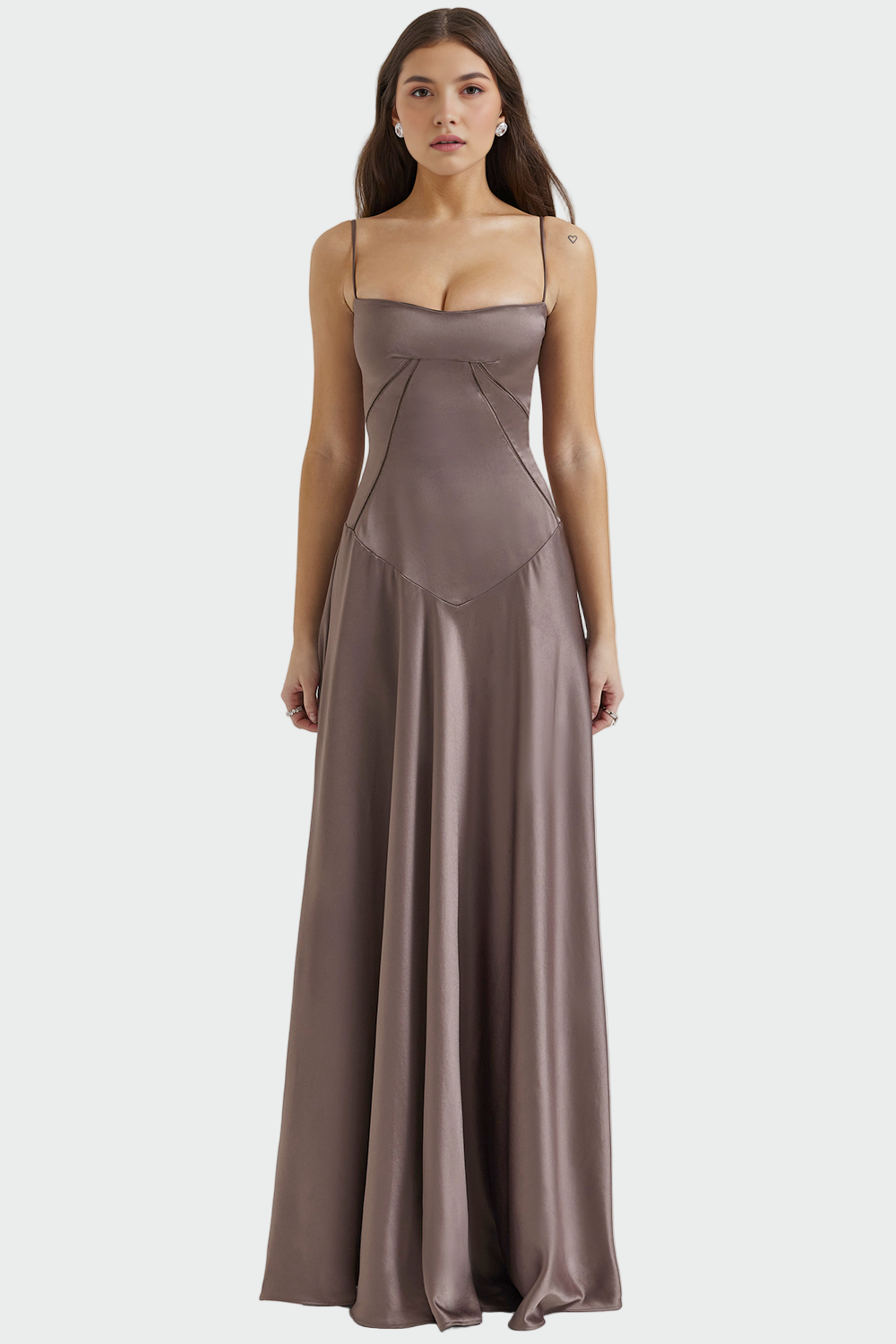 Christabella | Satin Magnificent Maxi Dress Straps