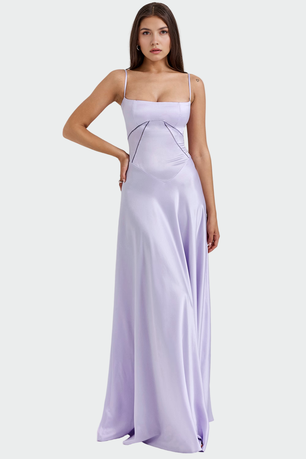 Christabella | Satin Magnificent Maxi Dress Straps
