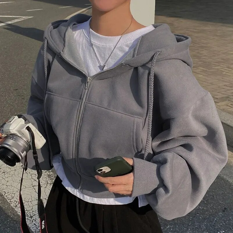 Edie | Hooded Jacket – Plush Texture