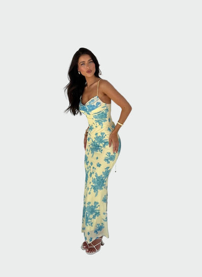 Alexandria | Sumptuous Silken Magnificent Floral Dress