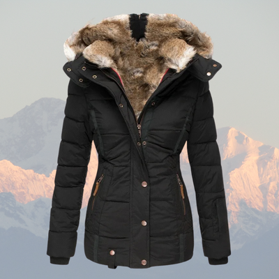 Women’s Down Puffer Jacket with Faux Fur Hood – Warm, Waterproof & Insulated Winter Coat