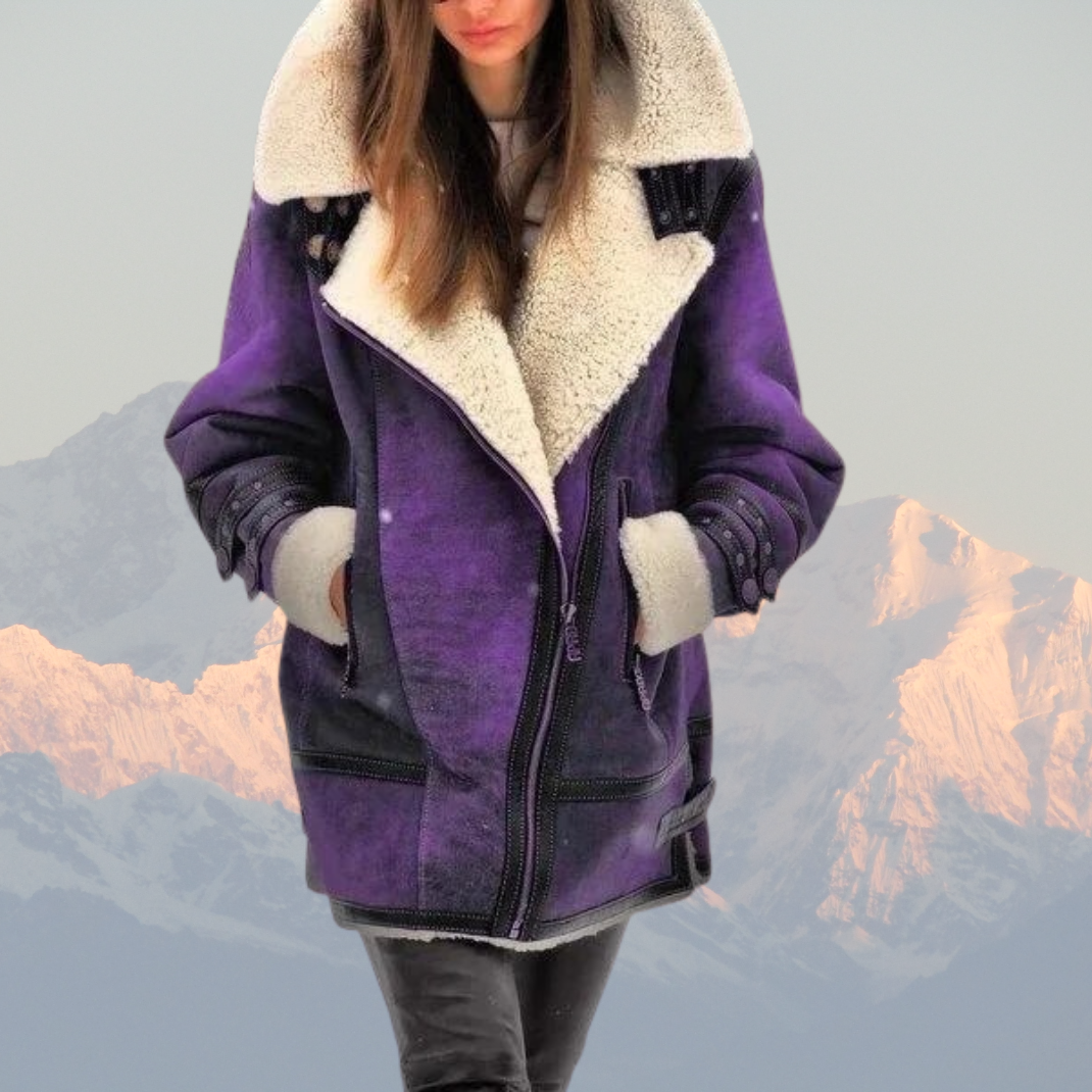 Alina | Shearling Aviator Jacket