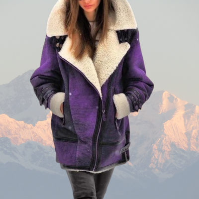 Alina | Shearling Aviator Jacket