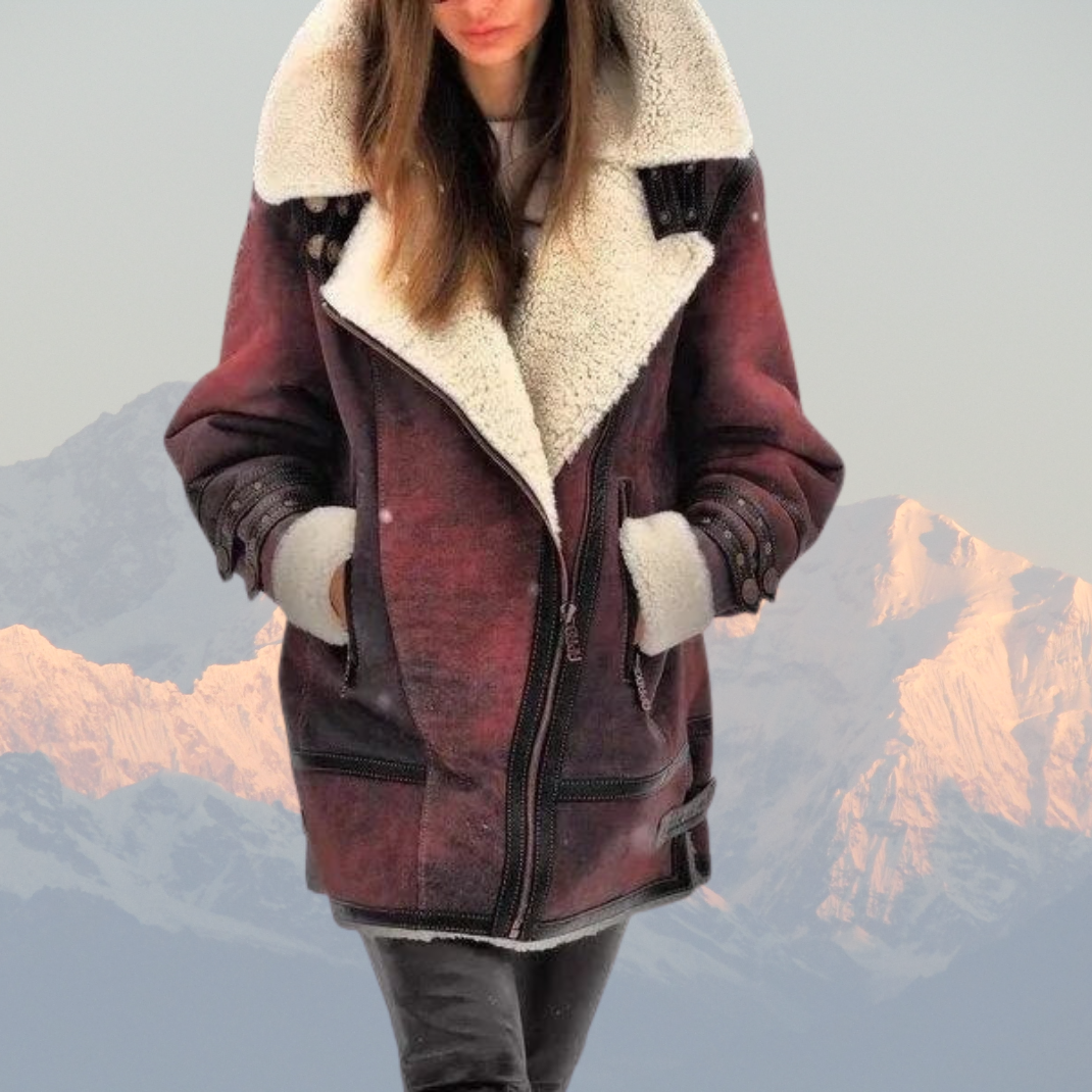 Alina | Shearling Aviator Jacket