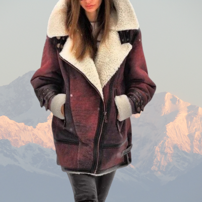 Alina | Shearling Aviator Jacket