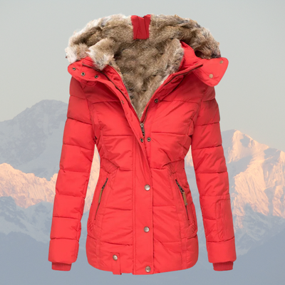 Women’s Down Puffer Jacket with Faux Fur Hood – Warm, Waterproof & Insulated Winter Coat