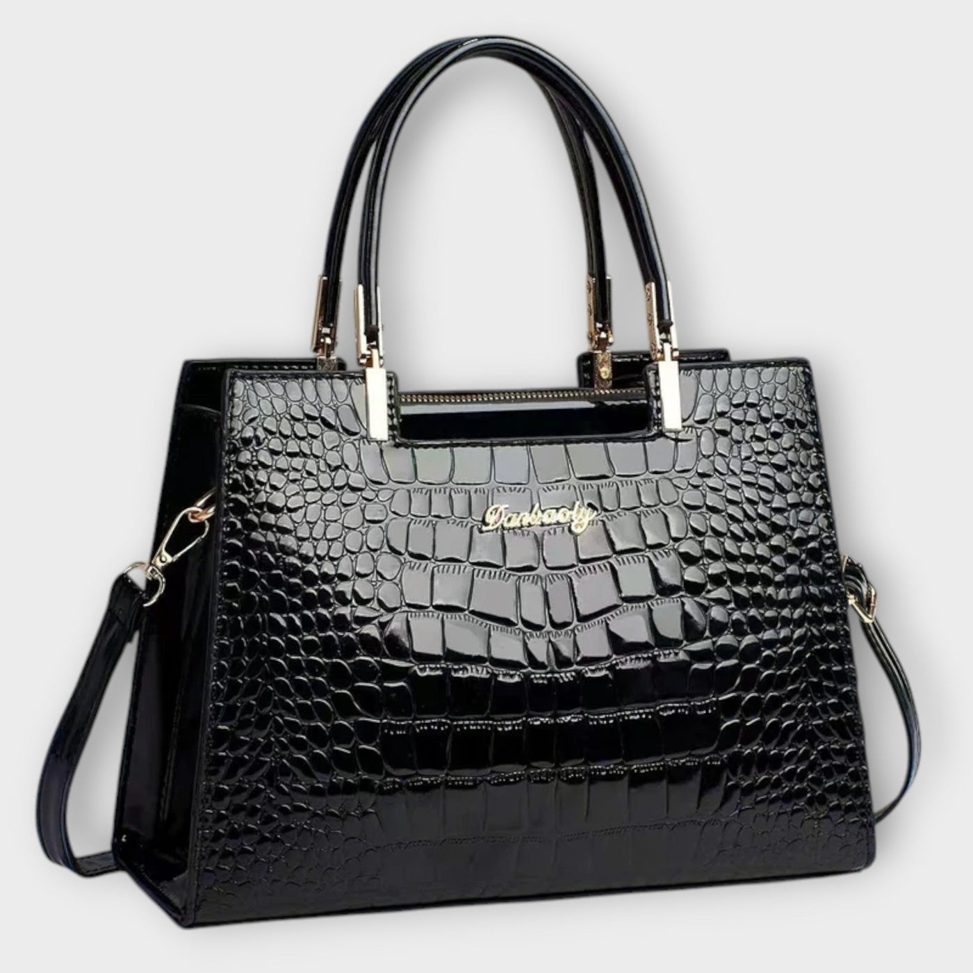 Elite Croco Leather Handbag From The Luxe Croco Collection