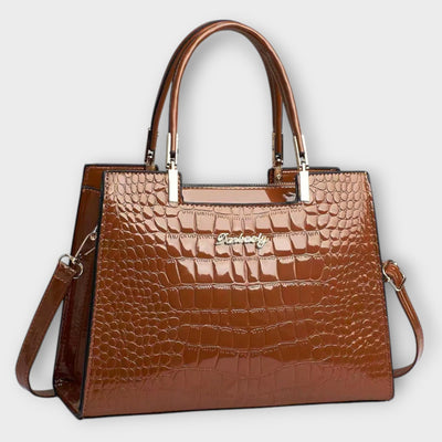 Elite Croco Leather Handbag From The Luxe Croco Collection