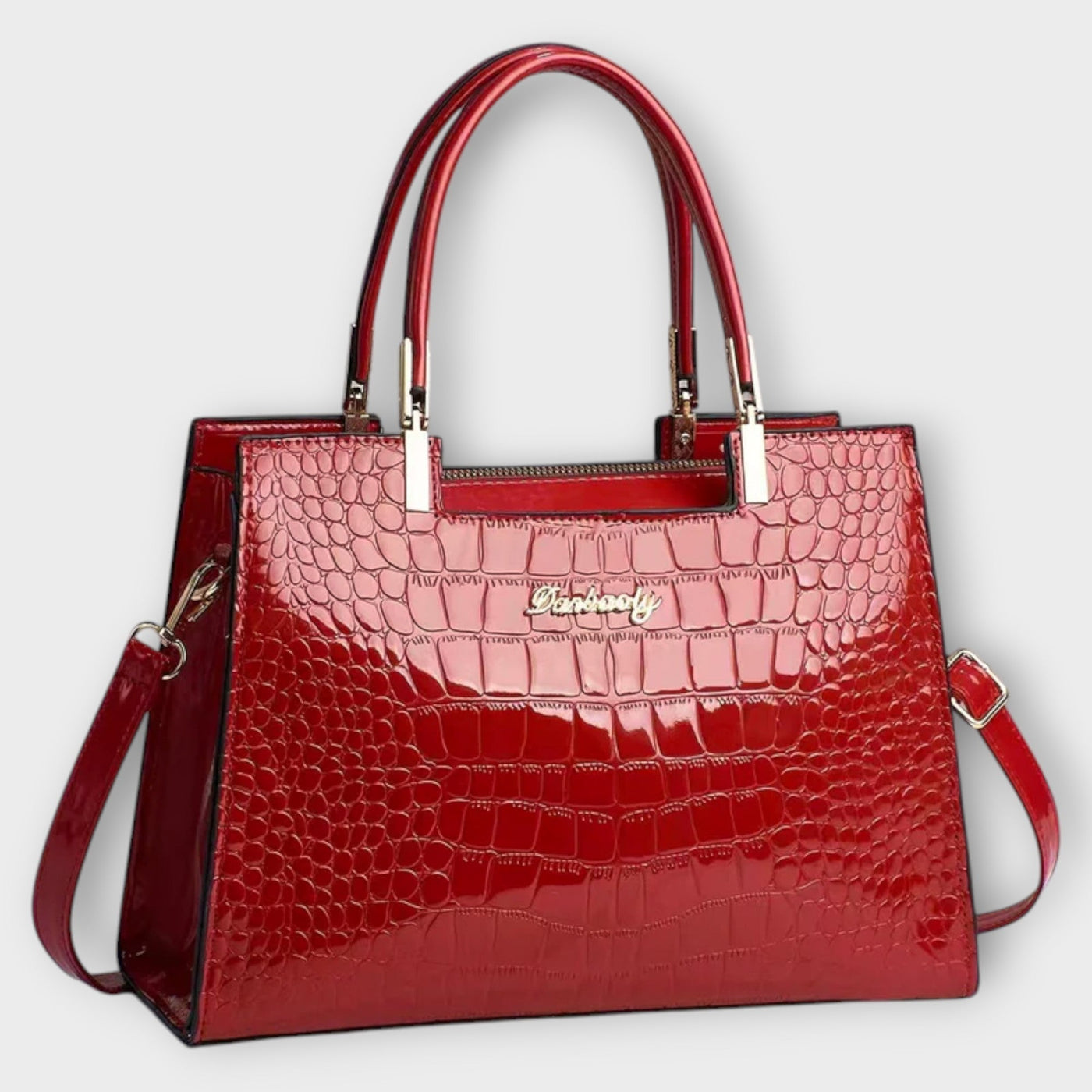 Elite Croco Leather Handbag From The Luxe Croco Collection