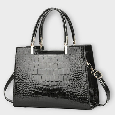 Elite Croco Leather Handbag From The Luxe Croco Collection