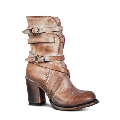 Sienna | Ankle Boots - Buckle Straps & Chunky Heel
