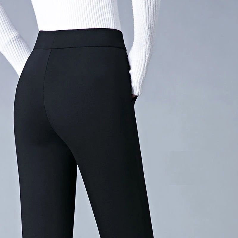 Women's High-Waisted Leggings – Stretch Fit – Faux Pocket Detail – Comfortable & Flexible