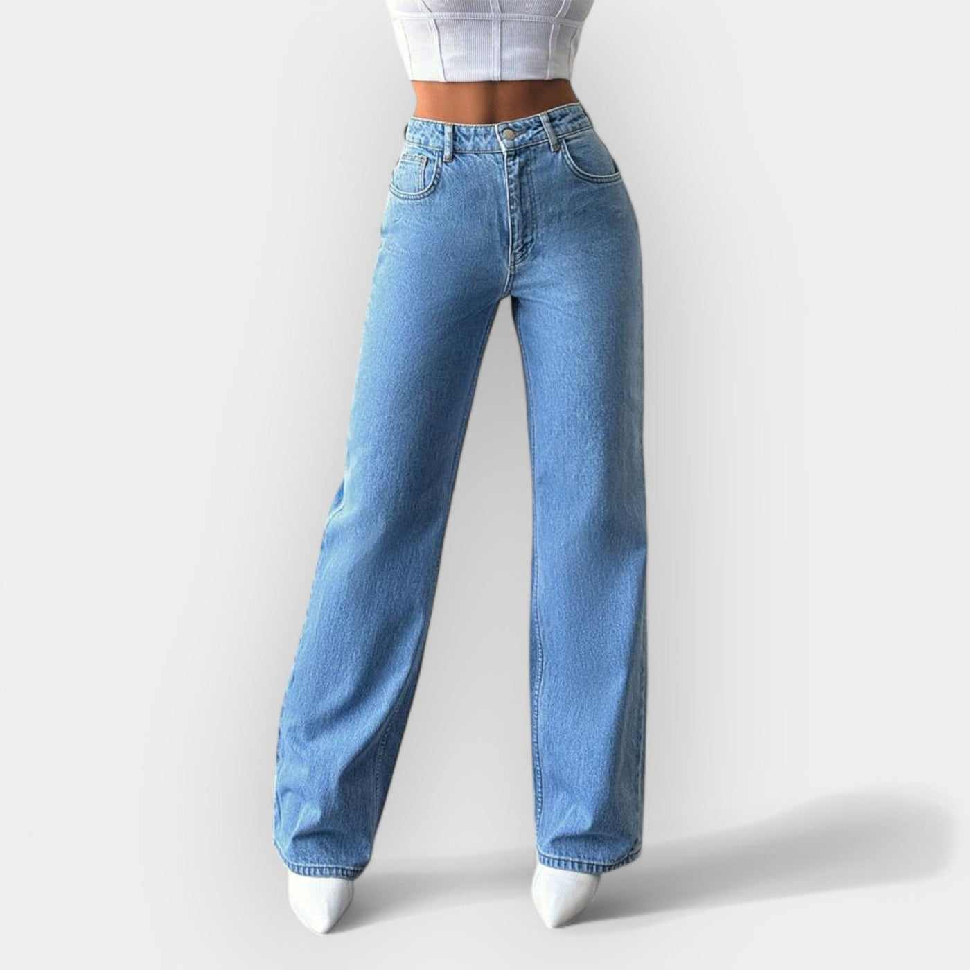 Alex | Extraordinary High-Waisted Wide-Leg Denim Jeans