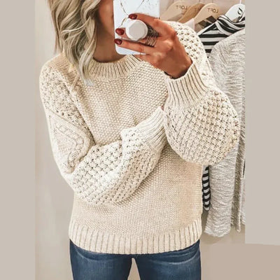 Lyla | Classic Round-Neck Long-Sleeve Knitted Sweater