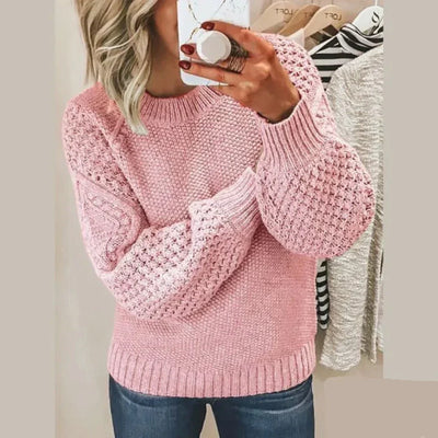 Lyla | Classic Round-Neck Long-Sleeve Knitted Sweater