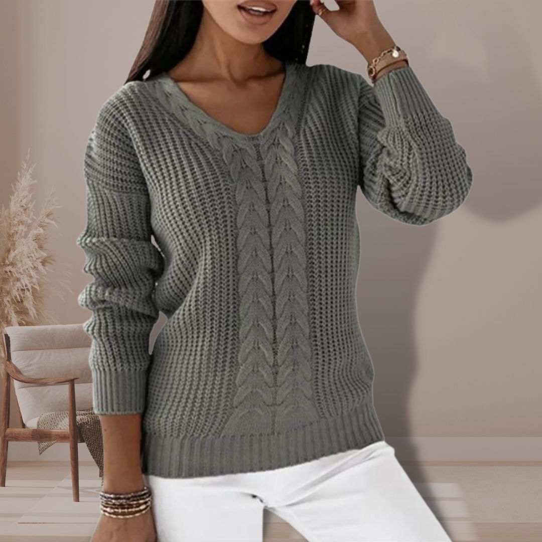 Scarlett | V-neck Knitted Pullover