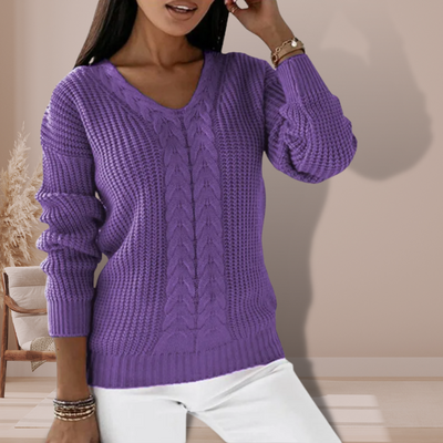 Scarlett | V-neck Knitted Pullover