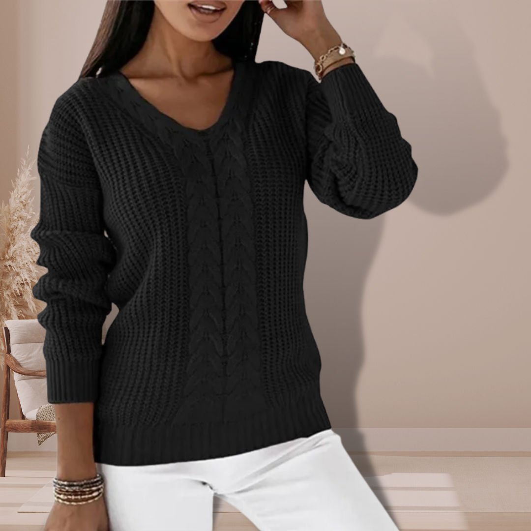 Scarlett | V-neck Knitted Pullover