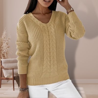 Scarlett | V-neck Knitted Pullover