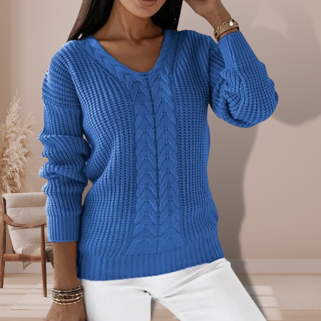 Scarlett | V-neck Knitted Pullover