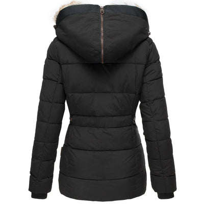 Women’s Down Puffer Jacket with Faux Fur Hood – Warm, Waterproof & Insulated Winter Coat